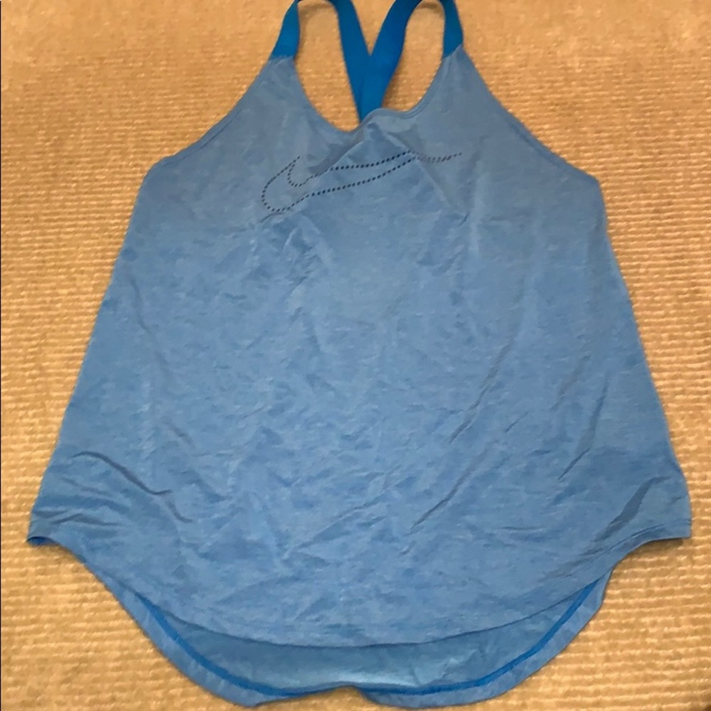 Blue nike workout tank
